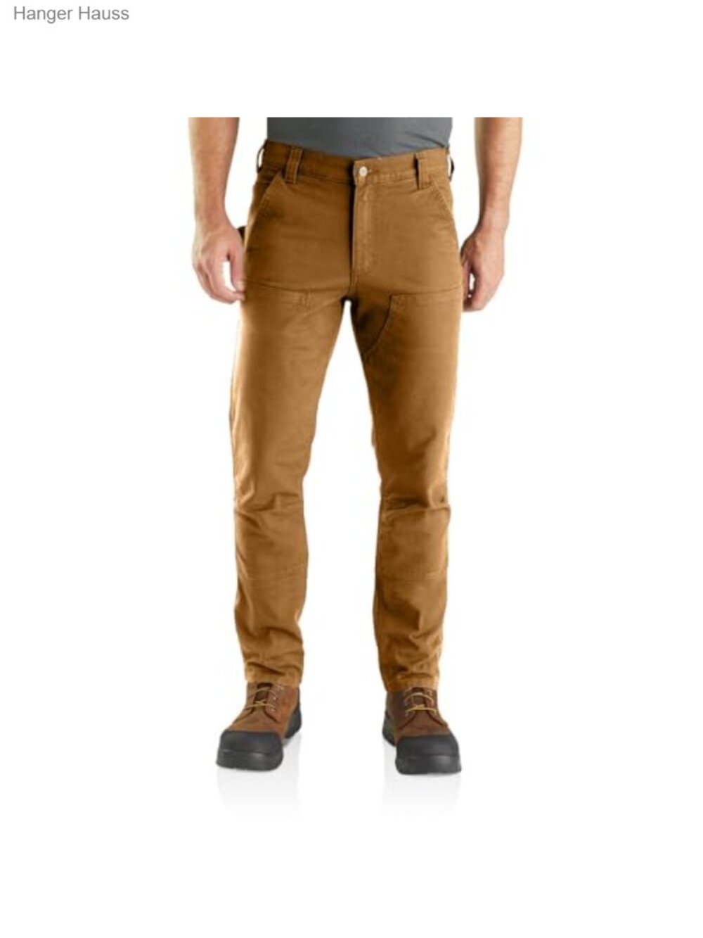 Mens Rugged Flex Slim Fit Duck Double Front Work Utility Pants